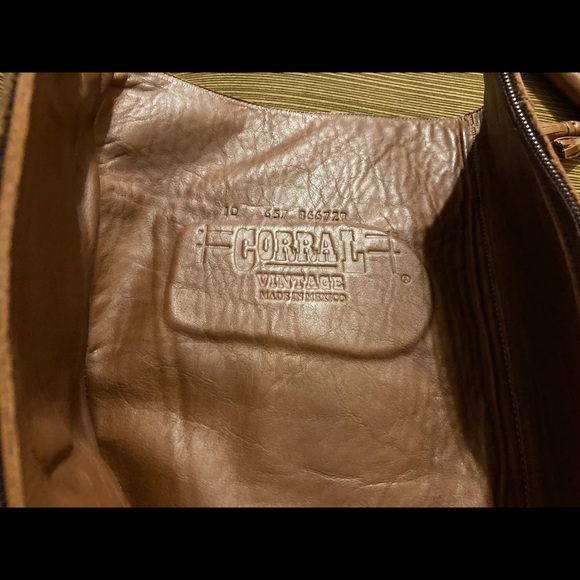 Corral Manchester Cowhide Riding Boots, Real Python Insets, Tassel, Zip, Sz 10 - Picture 7 of 9